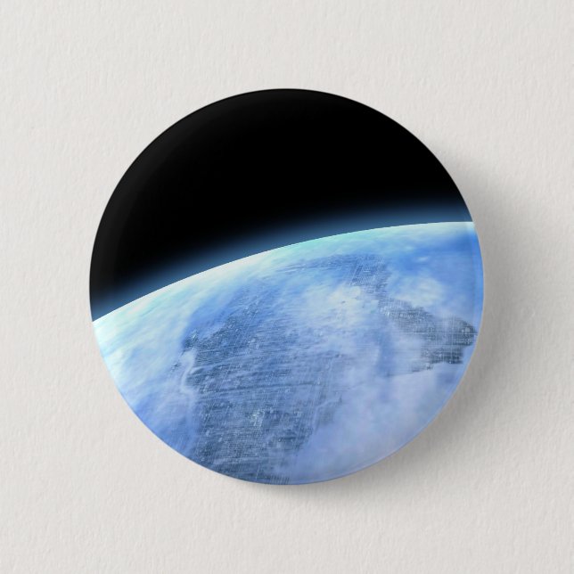 Bóton Redondo 5.08cm planeta azul (Frente)