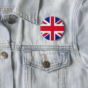 Bóton Redondo 5.08cm Platinum Jubilee British Union Jack Flag