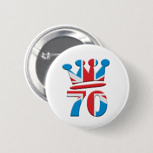 Bóton Redondo 5.08cm Platinum Jubilee Queen Elizabeth 70 anos