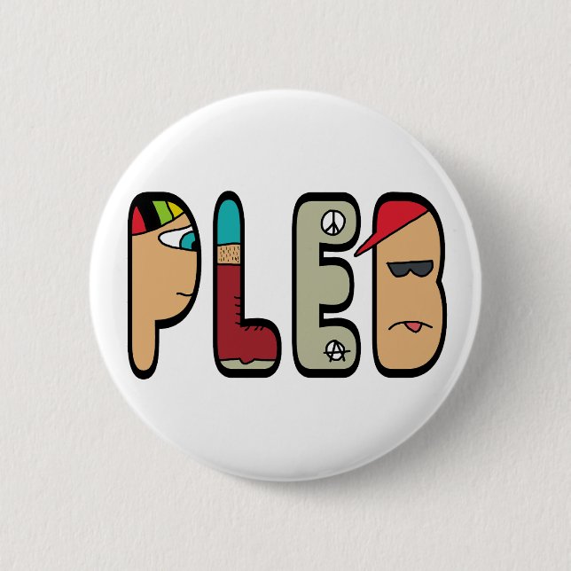 Bóton Redondo 5.08cm Pleb (Frente)