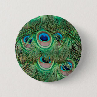 Bóton Redondo 5.08cm Plumagem de peacock