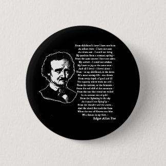 Bóton Redondo 5.08cm Poema de Edgar Allan Poe SOZINHO