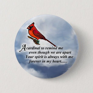 Bóton Redondo 5.08cm Poema memorável cardinal