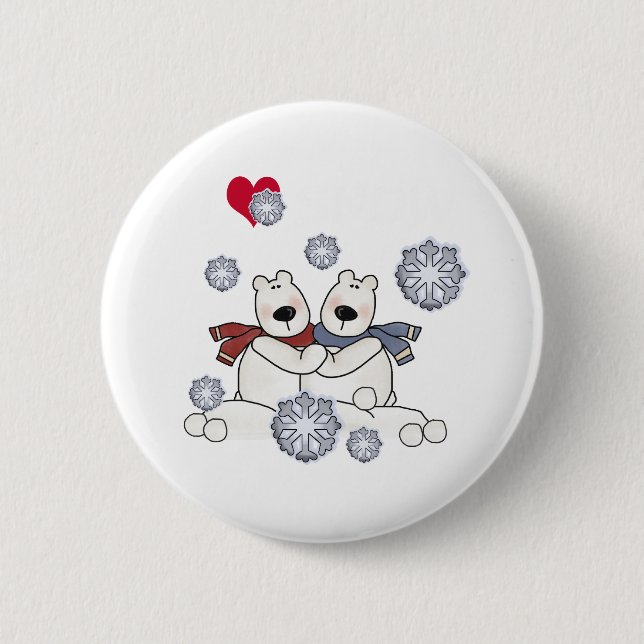 Bóton Redondo 5.08cm Polar Bear Hug (Frente)
