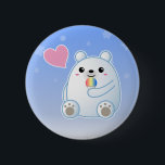 Bóton Redondo 5.08cm Polar Bear Love<br><div class="desc">Mostre seu amor por Ursos Polares!</div>