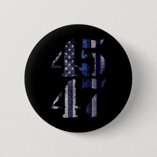 Bóton Redondo 5.08cm Polícia Azul Vive 45 47 Trump Para O Presidente 20