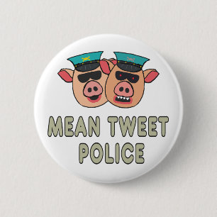 Bóton Redondo 5.08cm Polícia do Twitter