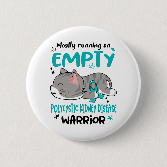 Bóton Redondo 5.08cm Poliquística Doença Renal Sensibilização Mês Fita (Frente)