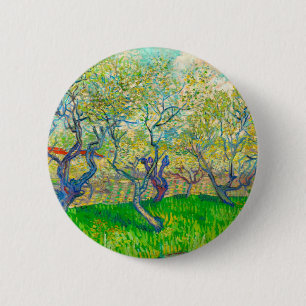 Bóton Redondo 5.08cm Pomar Vincent van Gogh em Blossom
