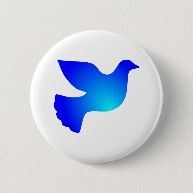 Bóton Redondo 5.08cm Pomba de paz peace dove (Frente)