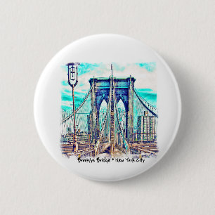 Bóton Redondo 5.08cm Ponte de Brooklyn
