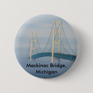 Bóton Redondo 5.08cm Ponte de Mackinac, Michigan