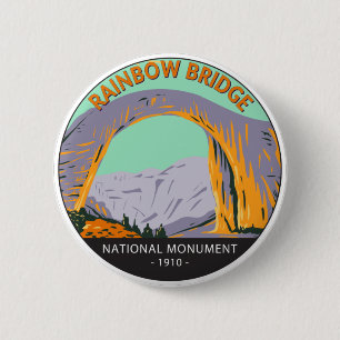 Bóton Redondo 5.08cm Ponte Rainbow National Monument Utah Vintage