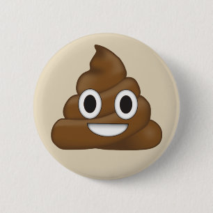 Bóton Redondo 5.08cm Poop Emoji