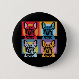 Bóton Redondo 5.08cm Pop de Arte Colorida para Cachorro