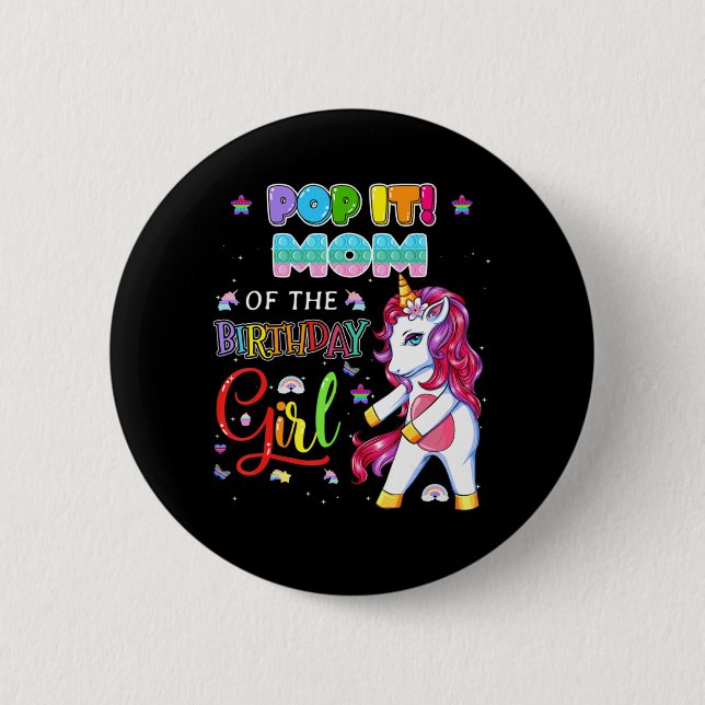 Bóton Redondo 5.08cm Pop Mãe do Matriz da Família Aniversário (Frente)