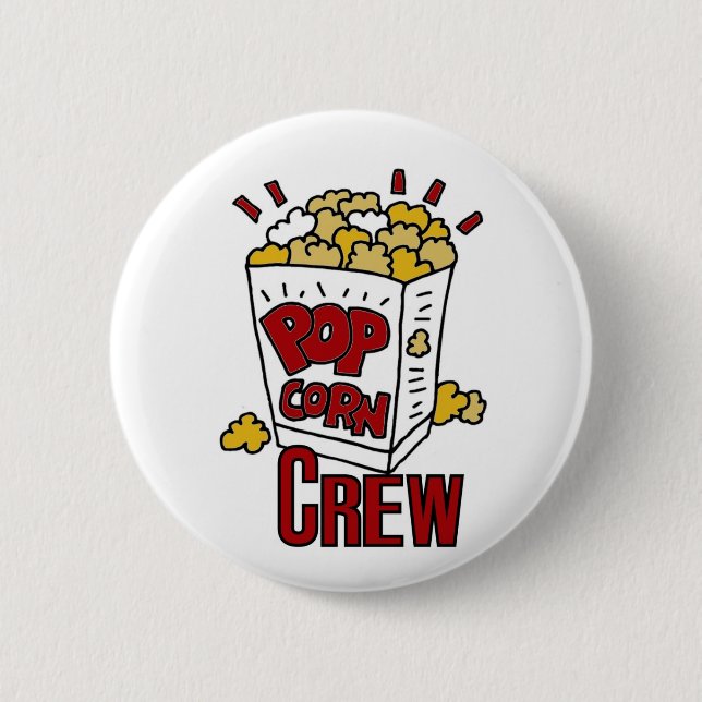 Bóton Redondo 5.08cm Popcorn Crew (Frente)