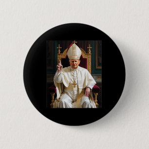 Bóton Redondo 5.08cm Pope Trump Engraçado Presidente Trump Quer Ser O N