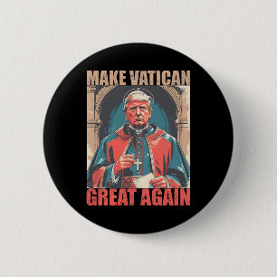 Bóton Redondo 5.08cm Pope Trump Funny Trump Vaticano Christian Retro Ch