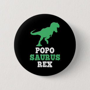 Bóton Redondo 5.08cm Popo-saurus Rex Dino Dinosaur Poposaurus Funny