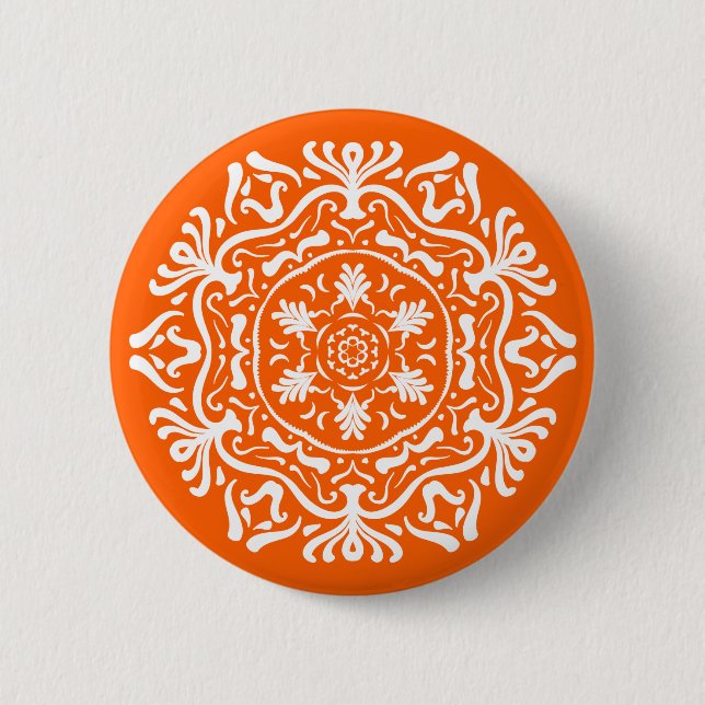 Bóton Redondo 5.08cm Poppy Mandala (Frente)
