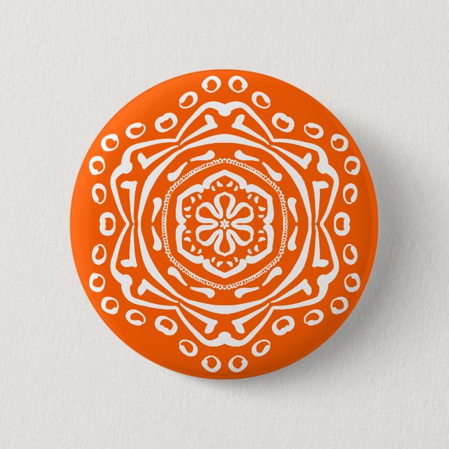Bóton Redondo 5.08cm Poppy Mandala (Frente)