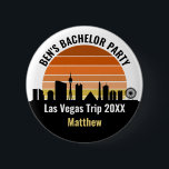 Bóton Redondo 5.08cm Pôr do Sol no Las Vegas Strip Férias Personalizada<br><div class="desc">Botão ou etiqueta personalizada do pôr do sol no horizonte de Las Vegas para sua viagem de férias em família ou despedida de solteiro na cidade das luzes. Jogue de nascer do sol ao pôr do sol nesta cidade e lembre-se com este souvenir.</div>