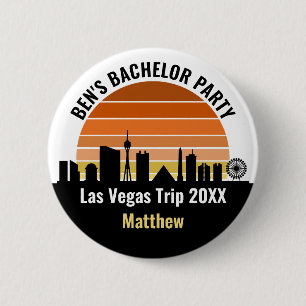 Bóton Redondo 5.08cm Pôr do Sol Personalizado de Férias na Las Vegas St