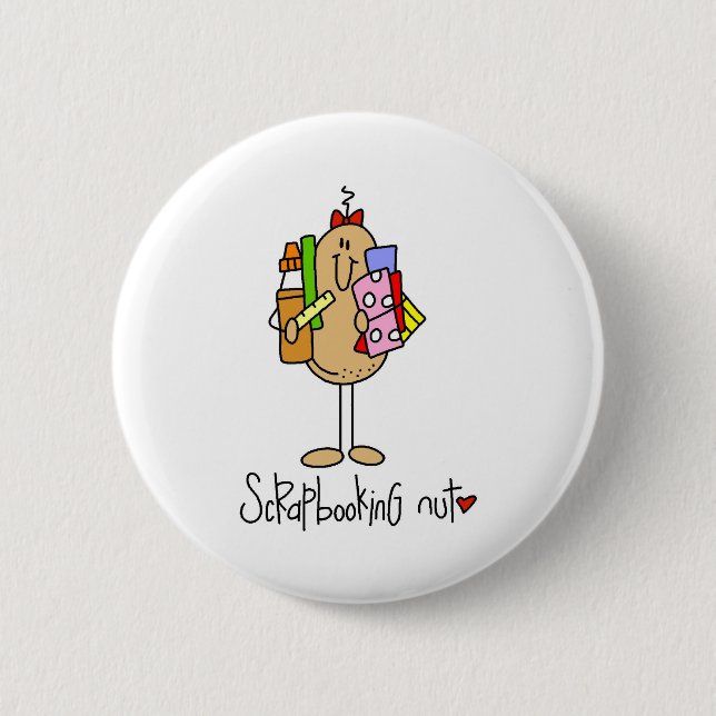 Bóton Redondo 5.08cm Porca de Scrapbooking (Frente)