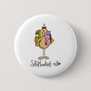 Bóton Redondo 5.08cm Porca de Scrapbooking