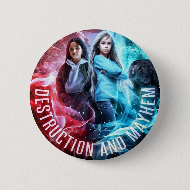 Bóton Redondo 5.08cm Porca e Cece (Frente)