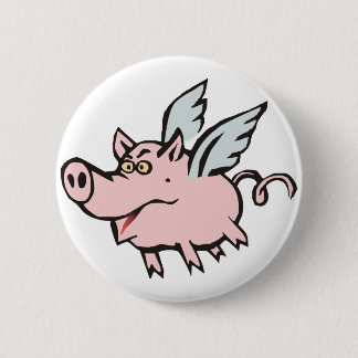 Bóton Redondo 5.08cm porco voador porca flying pig hog