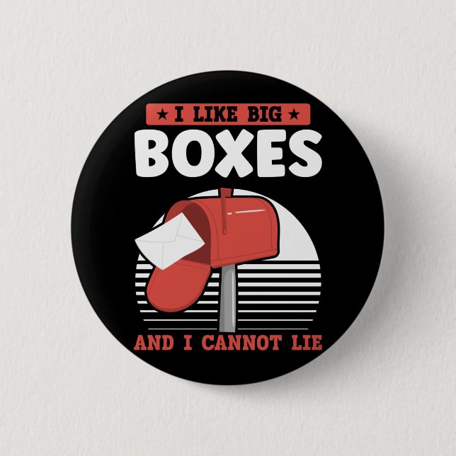 Bóton Redondo 5.08cm Portadora de Correio Funny Mailman (Frente)