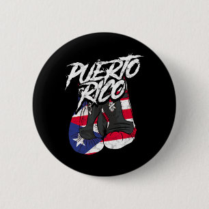 Bóton Redondo 5.08cm Porto Rico Em Luvas De Boxim - Porco De Boxing His