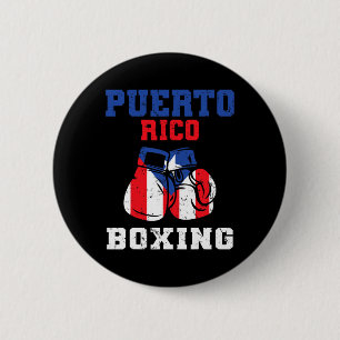 Bóton Redondo 5.08cm Porto Rico Orgulho Boxando Bandeiras