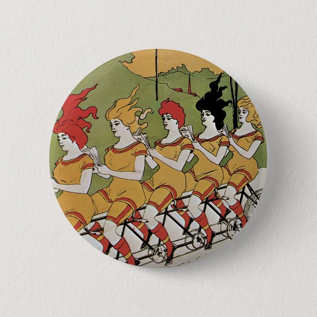 Bóton Redondo 5.08cm Poster de Bicicleta de Mancal (Frente)