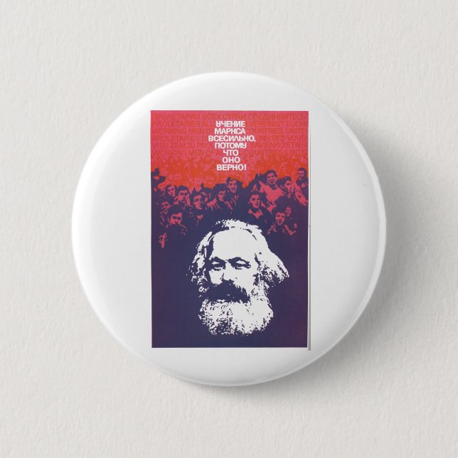 Bóton Redondo 5.08cm Posters da propaganda de União Soviética da guerra (Frente)