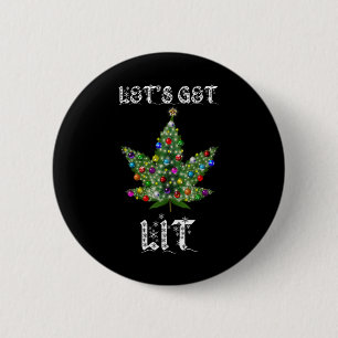 Bóton Redondo 5.08cm Pote De Folha De Árvore De Natal Thc Gift Tee