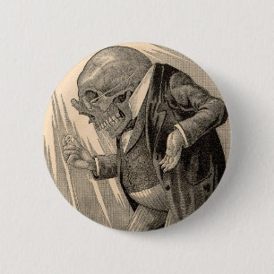 Bóton Redondo 5.08cm Poupança esqueletal da moeda de um centavo