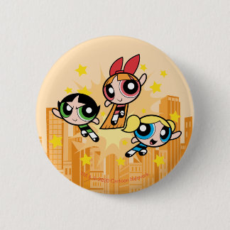 Bóton Redondo 5.08cm Powerpuff Girls Save The Day
