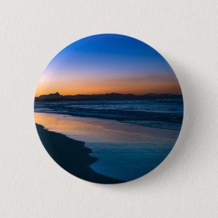 Bóton Redondo 5.08cm Praia de Belongil logo após o pôr do sol, Byron Ba
