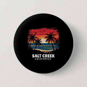 Bóton Redondo 5.08cm Praia Salt Creek Califórnia Surfista Palmeira 