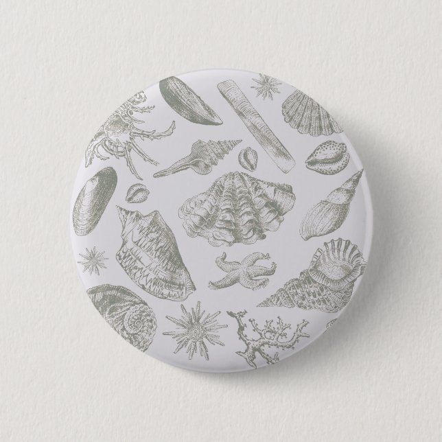 Bóton Redondo 5.08cm Prateleiras de Arte Suave de Seashell (Frente)