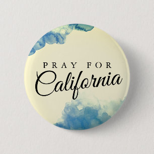 Bóton Redondo 5.08cm PRAY FOR California