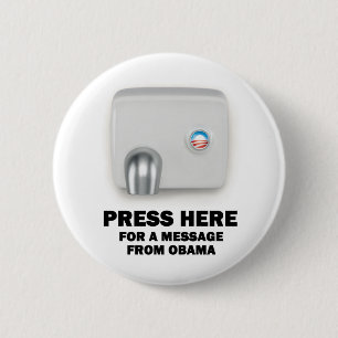 Bóton Redondo 5.08cm PRECONIZE AQUI uma mensagem de Obama