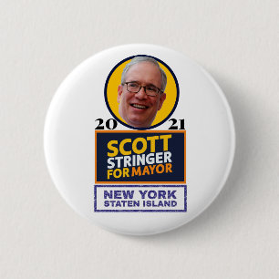 Bóton Redondo 5.08cm Prefeito Scott Stringer NYC