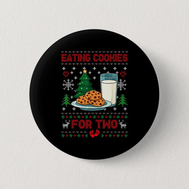 Bóton Redondo 5.08cm Pregnancy New Mom Baby Pregnant Christmas Couples  (Frente)