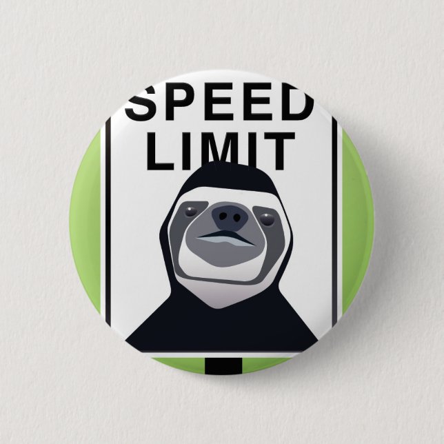 Bóton Redondo 5.08cm Preguiça (Frente)