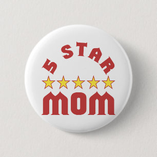 Bóton Redondo 5.08cm Premie a Mãe com 5 Estrelas