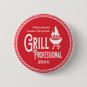 Bóton Redondo 5.08cm Prêmio de Reunião da Família Barbecue Grill Profes